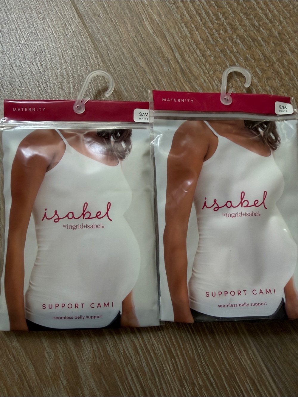 Isabel by Ingrid + Isabel Maternity Support Cami in White Bundle of 2 S/M
